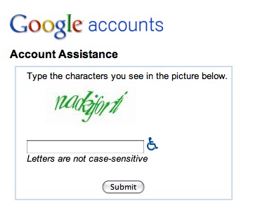 Recaptcha.